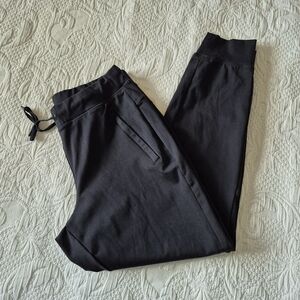 Yogalicious Lux women's Medium cuffed ankle jogger pants black zip pockets VGUC